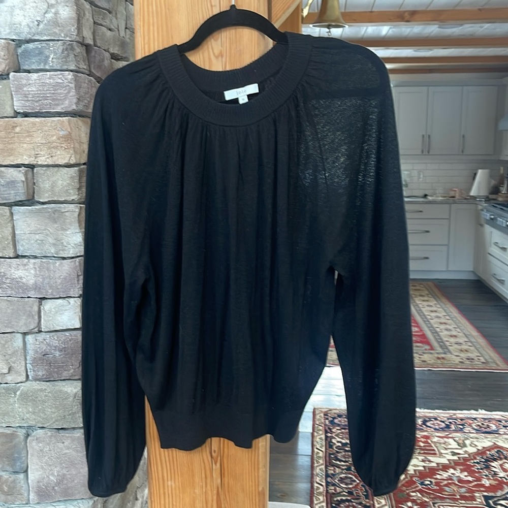 Joie, black long sleeves top, size M